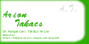 arion takacs business card