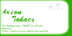 arion takacs business card
